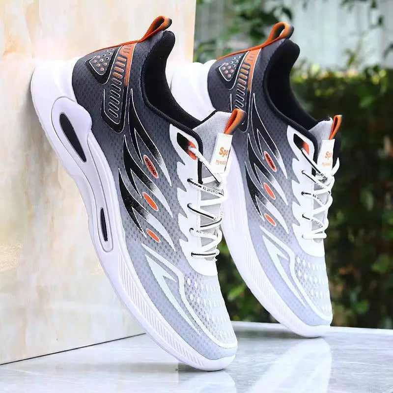Men's Shoes New Fashion and Trendy Mesh Sports and Casual Shoes Student Soft Sole Comfortable Fashion Men's Running Shoes
