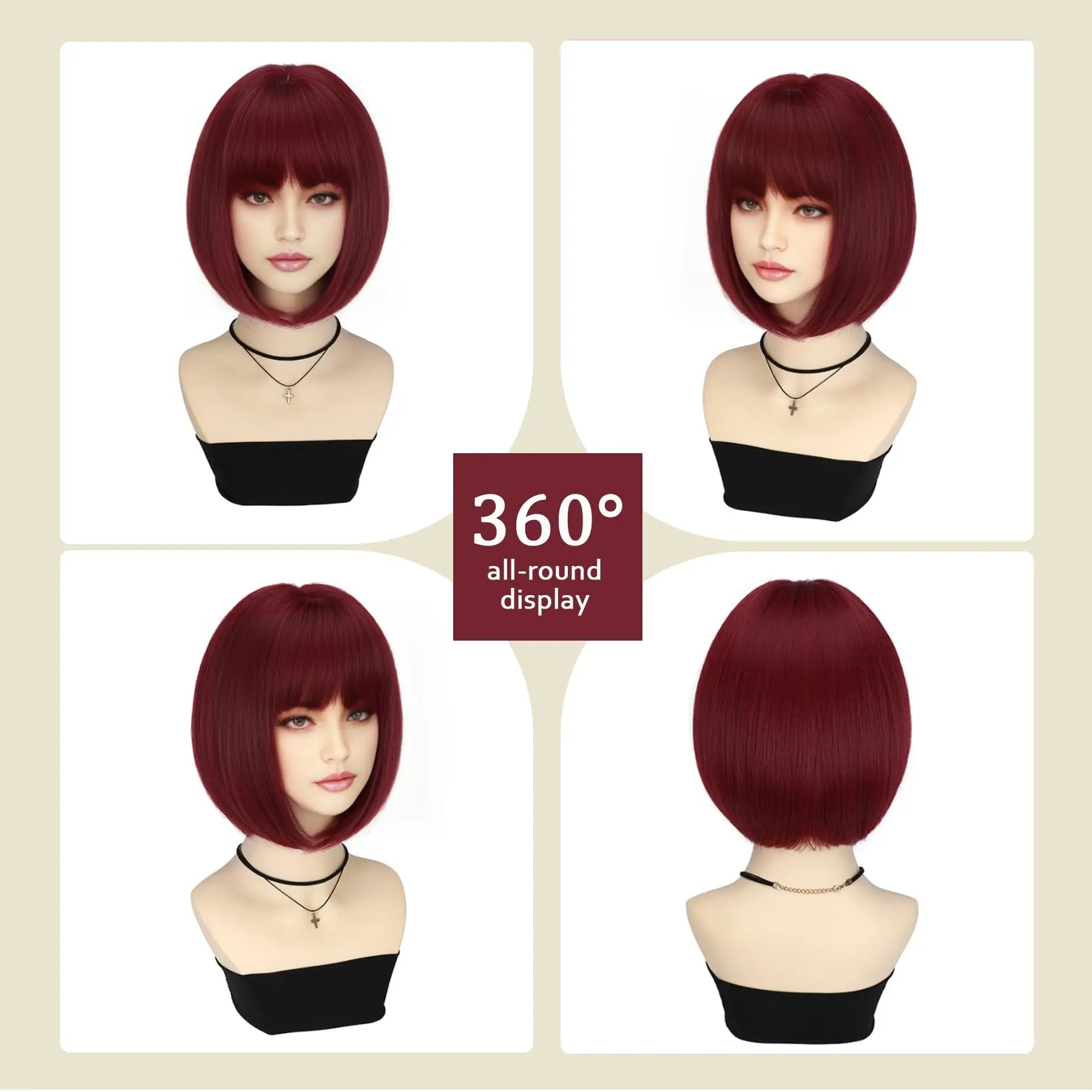 Wine Red Bob Wig