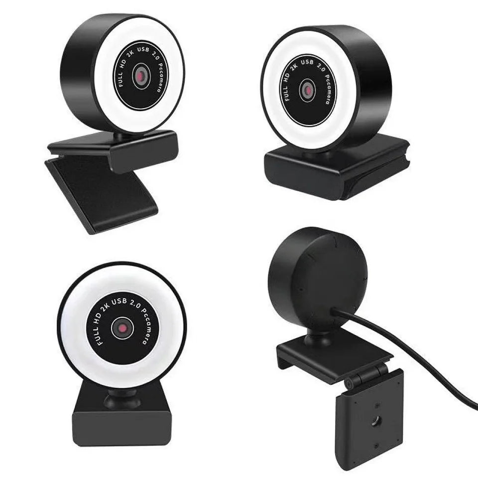 Webcam 1080P Mini Camera Full HD Webcam With Ring Fill Light Microphone USB Live Broadcast For Youtube PC Laptop Video Shooting