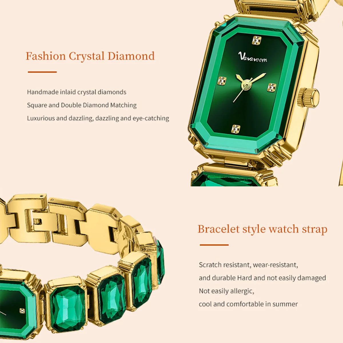 Nuevo reloj de lujo con diamantes para mujer, moda, correa de acero inoxidable de oro rosa, movimiento de cuarzo original, reloj de señora