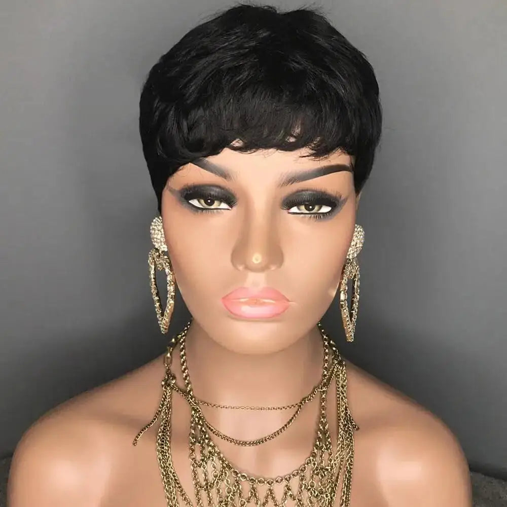 Short Pixie Cut Wigs for Black Women Super Short Hair Wigs Black Pixie Cut Wig Short Hairstyles for Women Synthetic Layered Wigs