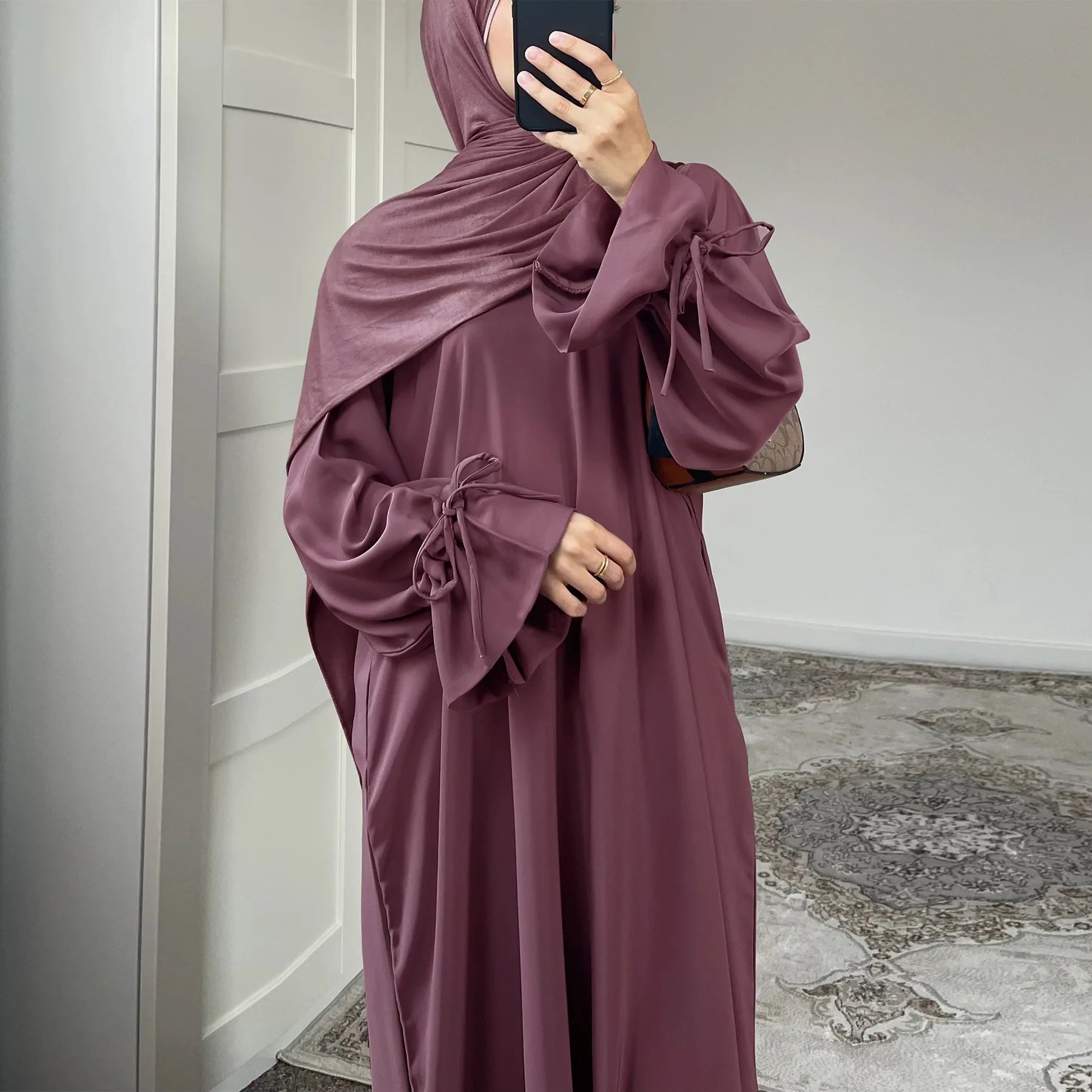 Ramadán Árabe Mujeres Musulmanas Vestido Modesto Elegante Abaya Lisa de Dubái Ropa Islámica para Iglesia Moda Turca Suelta Túnica Lisa