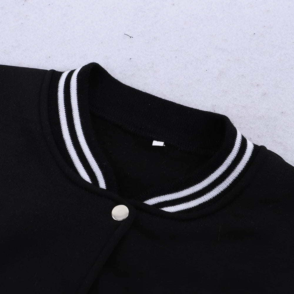 Rose Is Overflowing Prints Jackets Women Hip Hop Street Baseball Jersey Fashion Casual Y2K Womenswear Loose Warm Veste Unisex