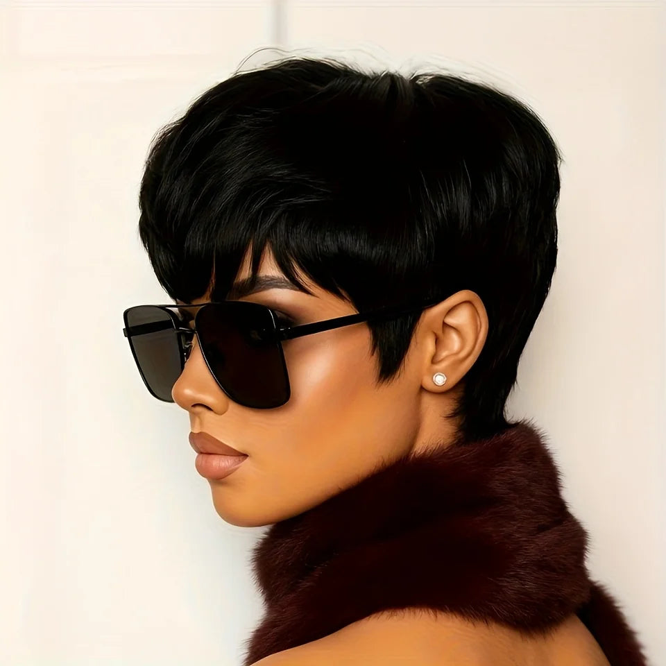 Remy Pixie Cut Wig