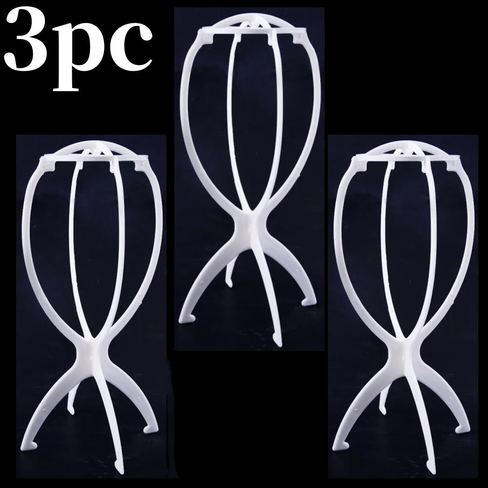 10pcs Wig Stand Durable Easy Assembly Wig Cap Holder Portable Plastic Hair Hat Displaying Stand Ideal for Home Salon Travel Use