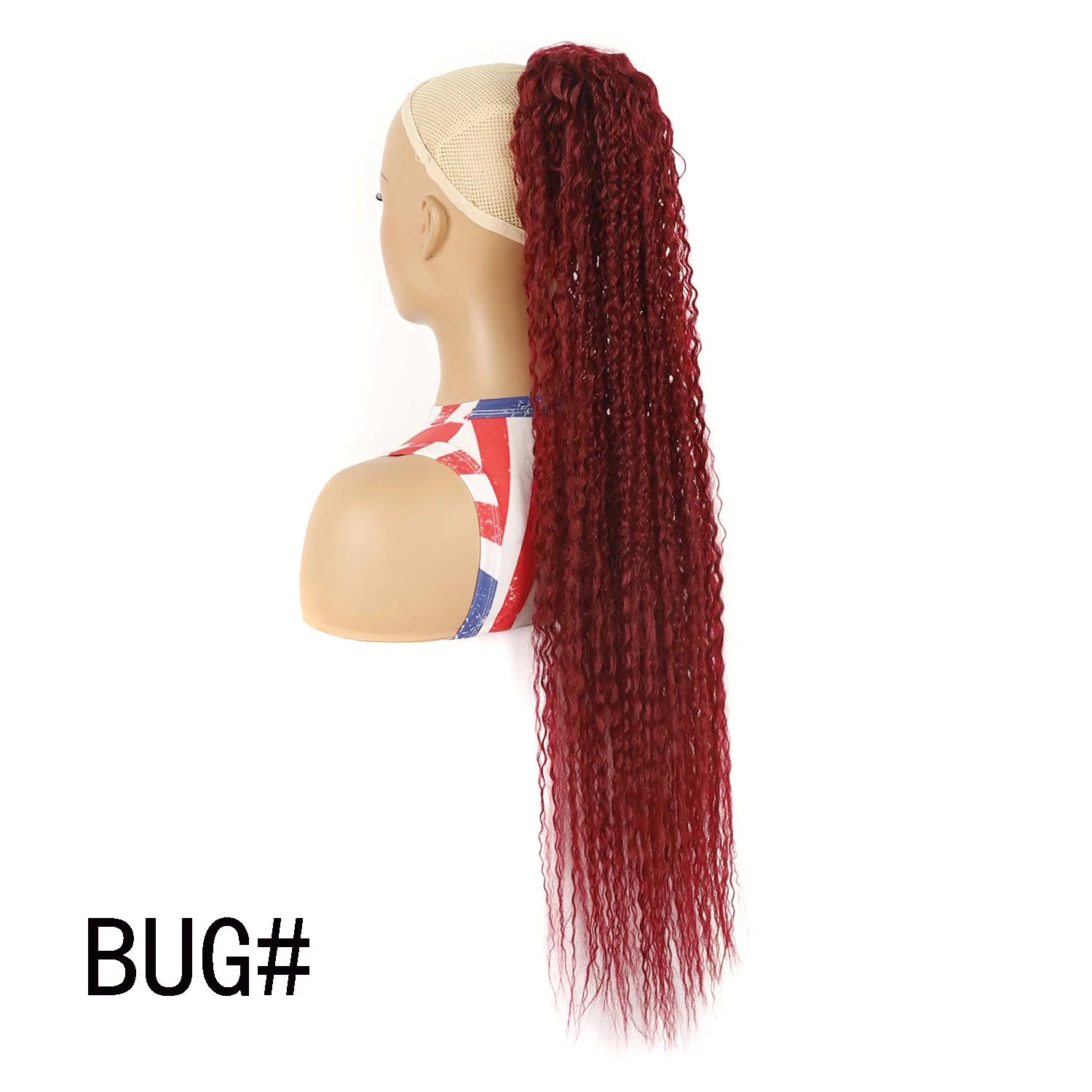 Long Afro Kinky Curly Drawstring Ponytail, Heat-resistant Synthetic Hair, Voluminous Style for Parties & Photoshoots