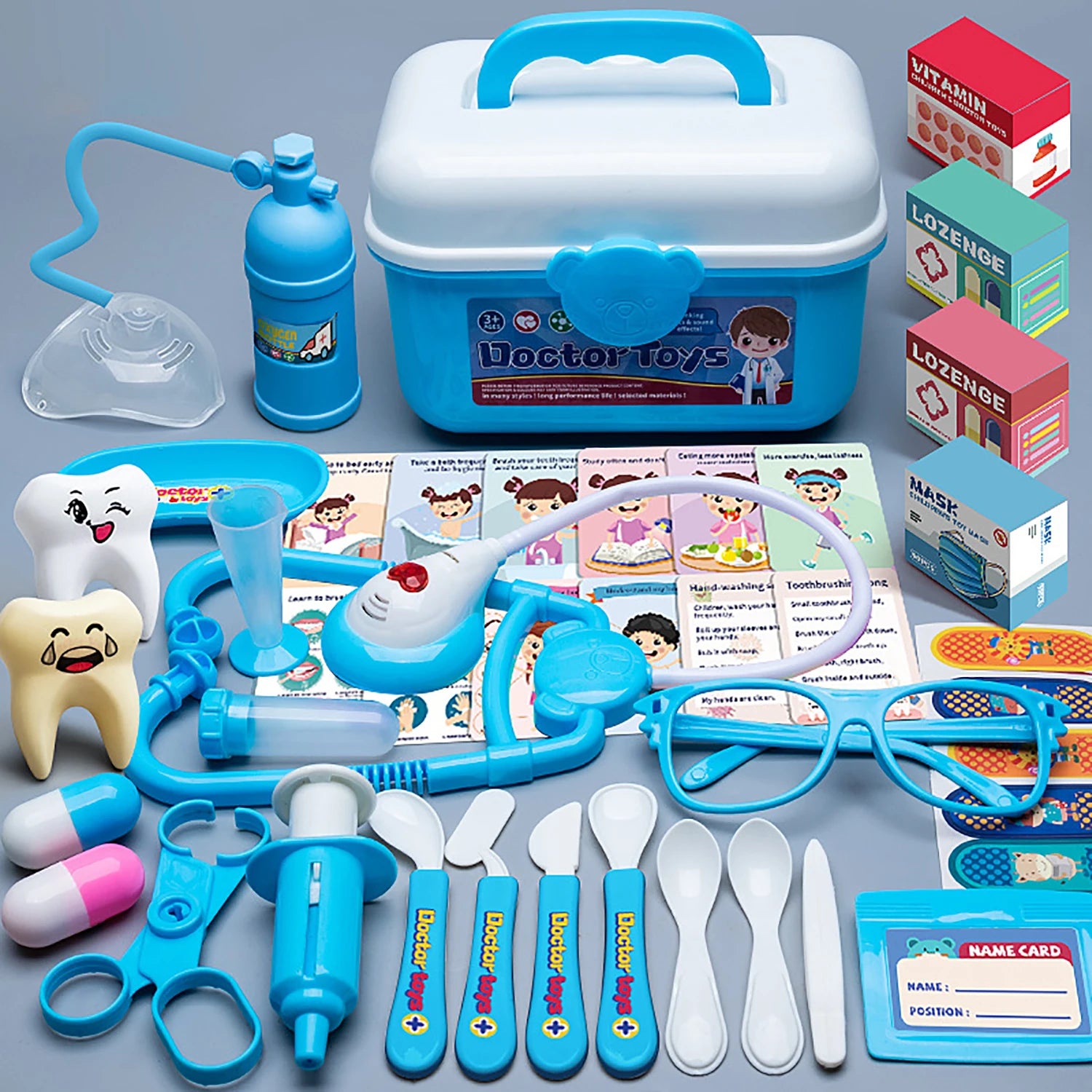 Ensemble de jouets de médecin pour enfants, boîte à outils, jeu médical, négliger les injections, stéthoscope, etc., jouets d'outils médicaux