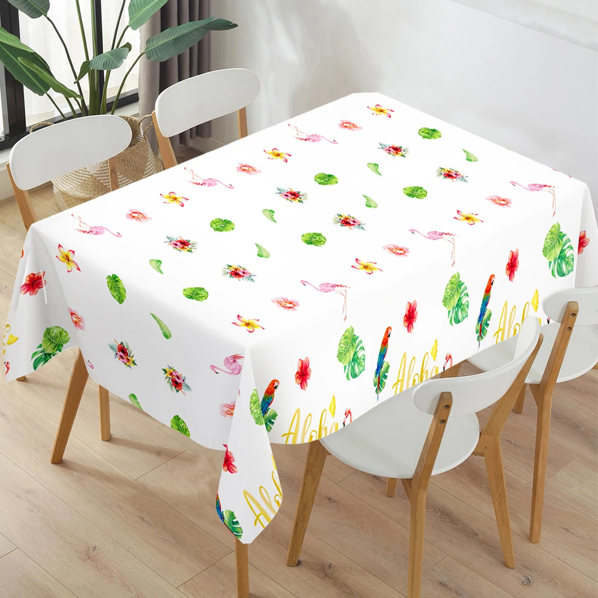 Hawaiian Garland Table Runner Hawaii Luau Tropical Party Decor Kids Favors Tableware ALOHA Summer Beach Birthday Party Supplies