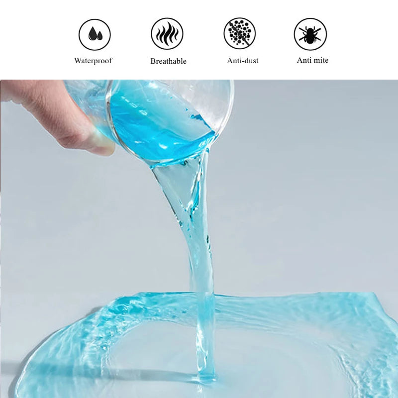 WOSTAR Waterproof mattress protector cover 150x190 single double queen king size elastic fitted sheet style bed protection pad