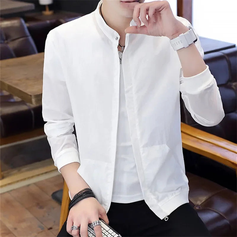Men's Bomber Jackets Casual Male Thin Outerwear Breathable Sportswear Coats Summer Mens Sunscreen Slim Fit Chaquetas Hombre