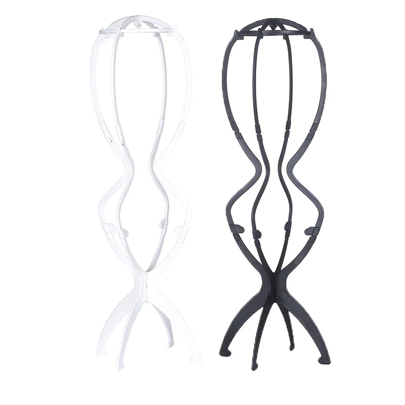 1 Soporte Plegable para Pelucas de 20 Pulgadas, Duradero, Portátil, para Viaje, para Exhibir Pelucas Largas, Herramienta de Peluquería para Mujer