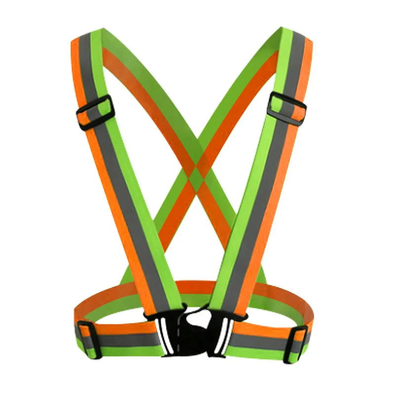 Reflective Traffic Labor Protection Construction Strap Night Running Sports Cycling Reflective Clothing Elastic Vest Fluorescent