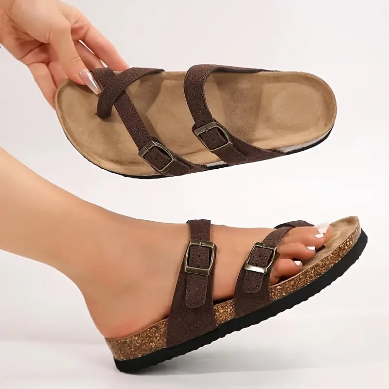 Women's Summer Flat Sandals - New Style, Soft-Soled, Suitable for Outdoor Wear, Versatile and Fashionable Women's Slippers