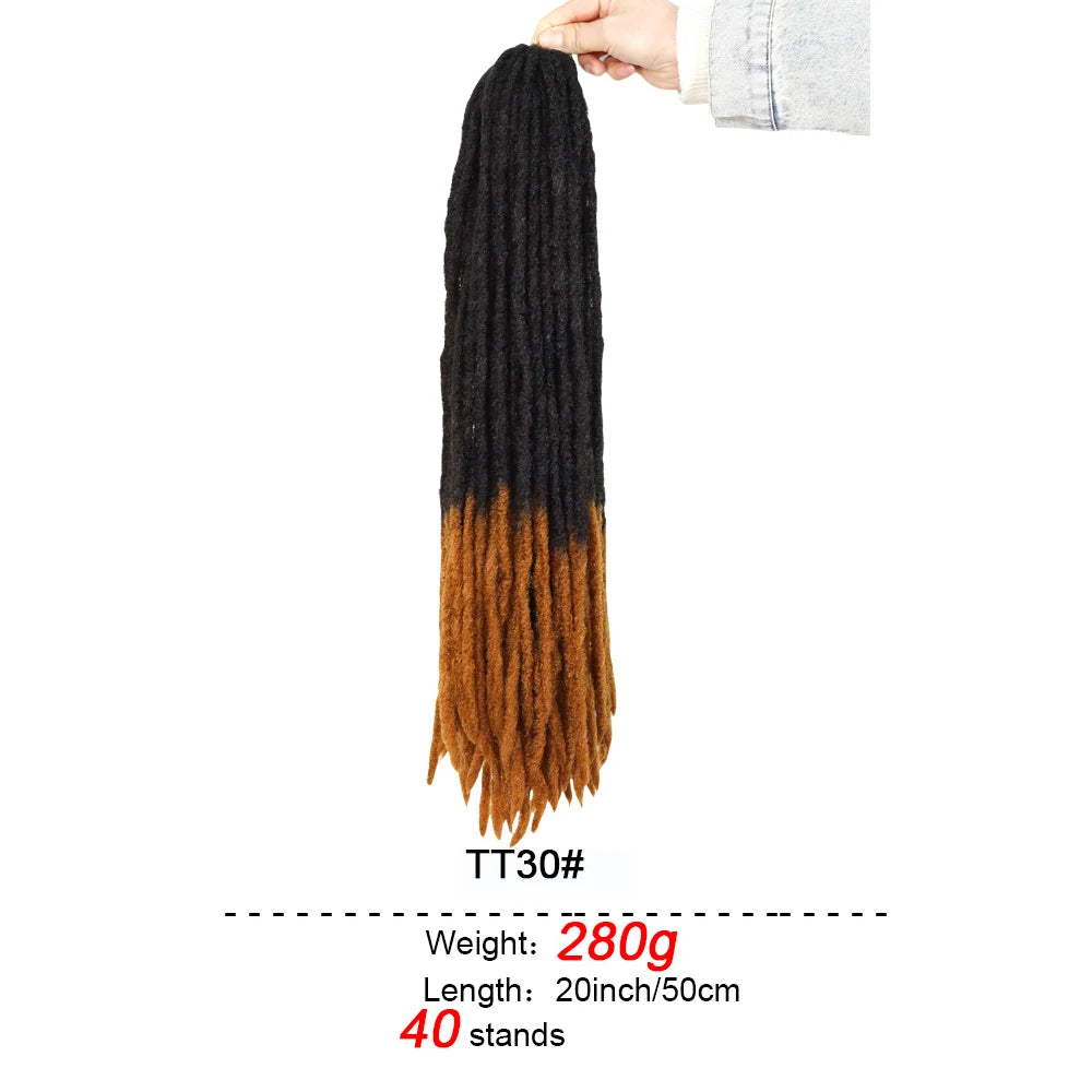 Locs Straight Crochet Braids Dreadlocks Synthetic Hair Extensions 20 Inch Goddess Locs Crochet Hair Soft Faux Locs Hair