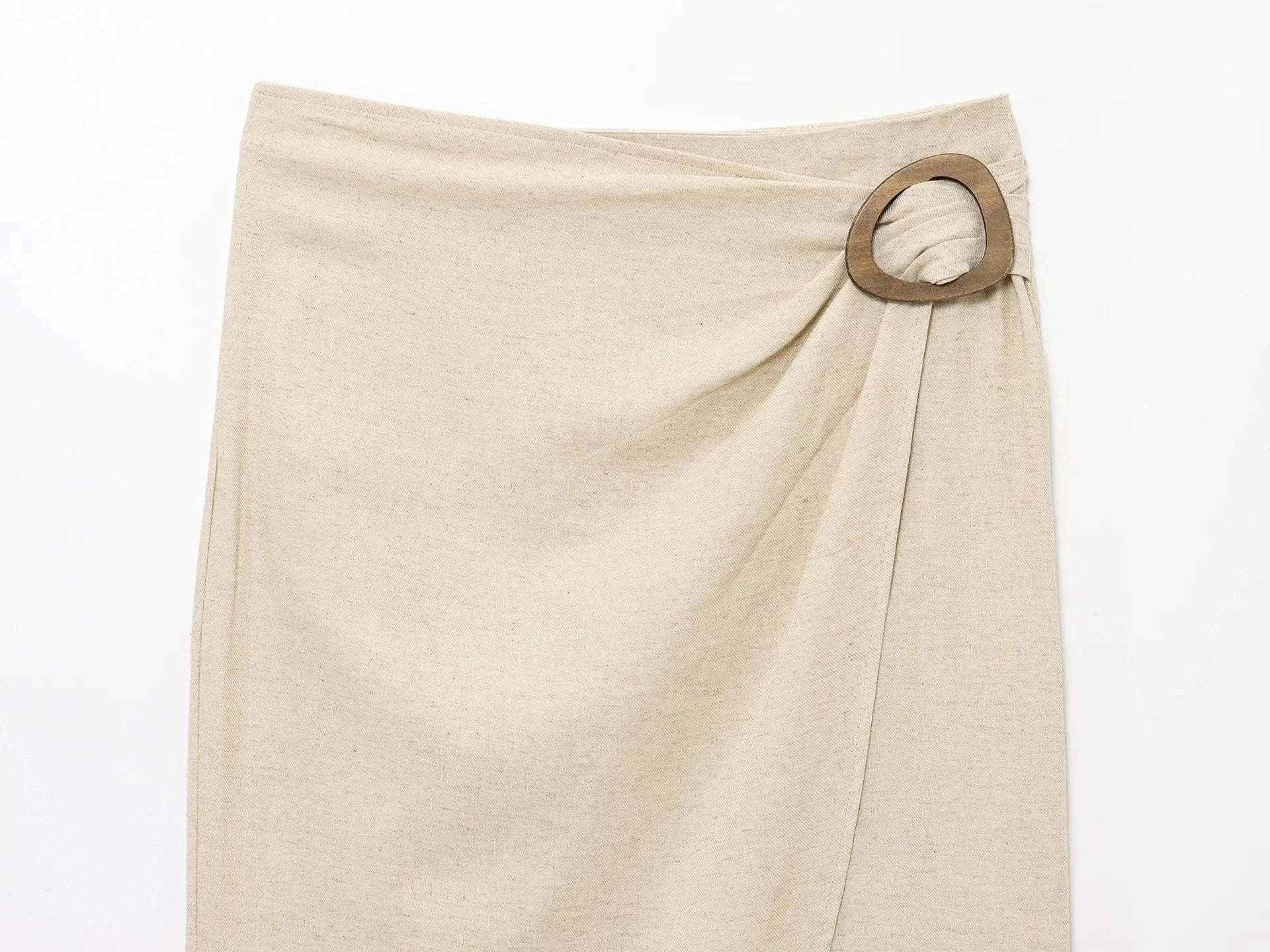 New Women's Suit Summer Suit Casual Simple Multifunctional Pleated Lapel Sleeveless Short Top Paired with Buckle Slit Skirt