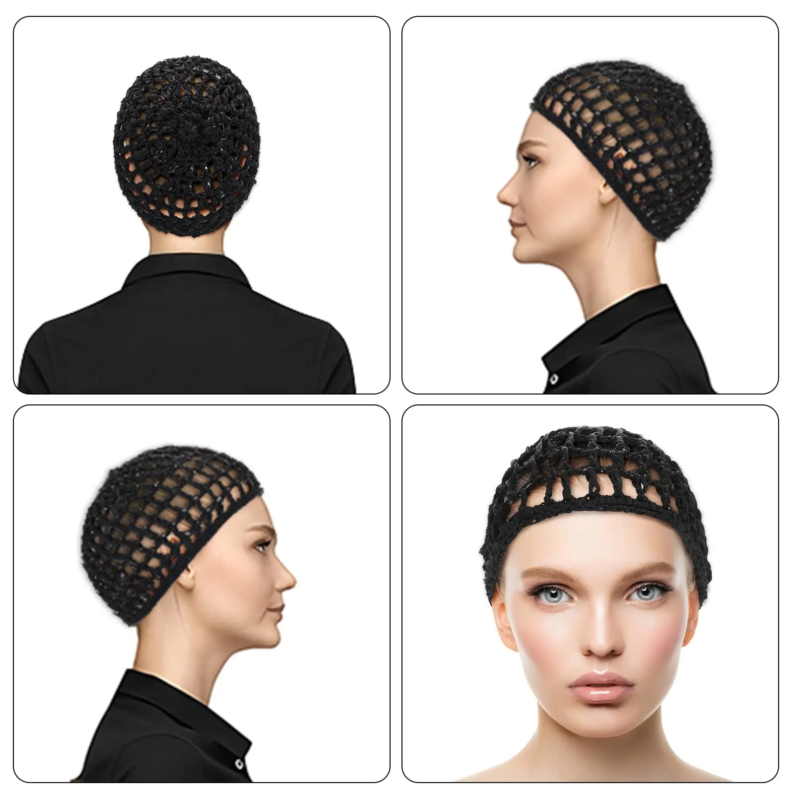 Adjustable Wig Cap for Thick Long Hair - Net Mesh Fishnet Grip Headband for Braided Weaving and Crochet Sew Weave