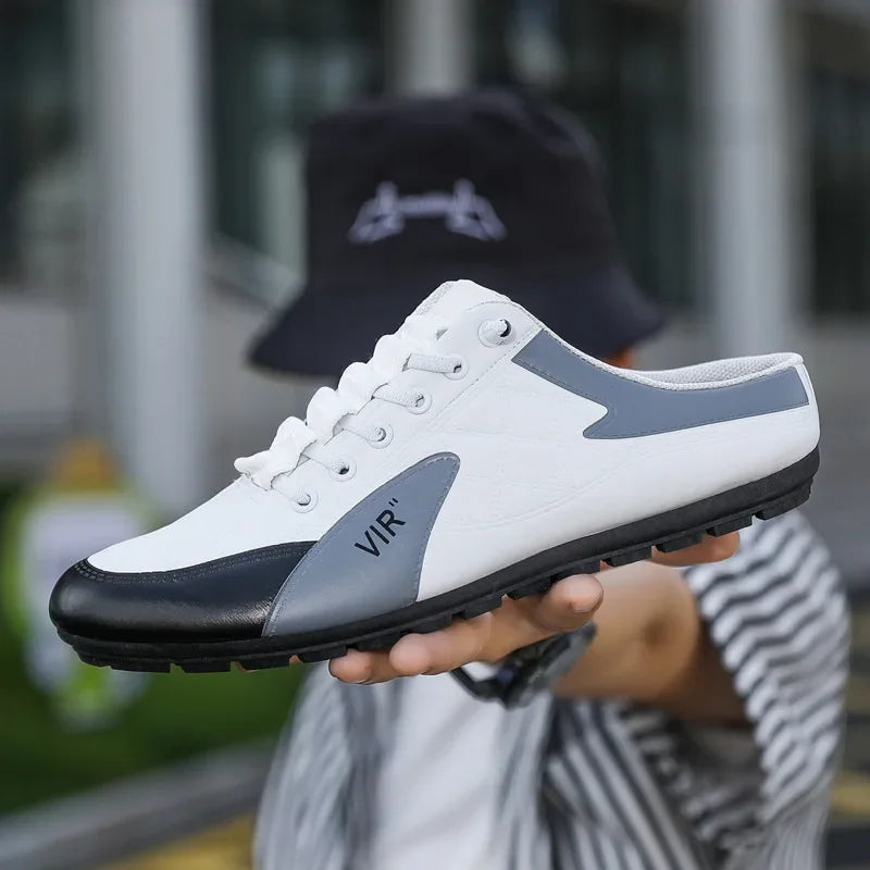 Men's Fashion Soft-soled Half Slippers Men Trendy Casual Shoes Soft Sole Non-slip Shoes New Outdoor Walking Shoes Zapatos Hombre