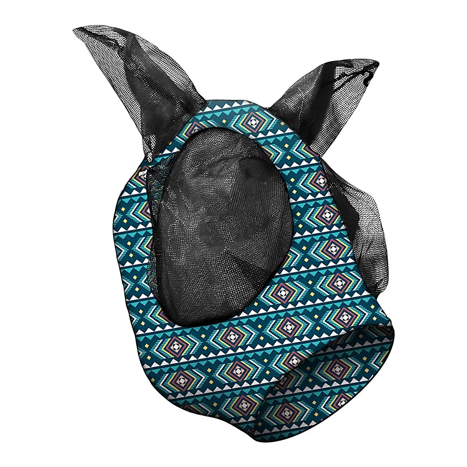 Masque pour cheval avec oreilles, protection anti-mouches respirante, ouverture réglable pour la crinière, équipement équestre, protection UV, fournitures pour animaux de compagnie