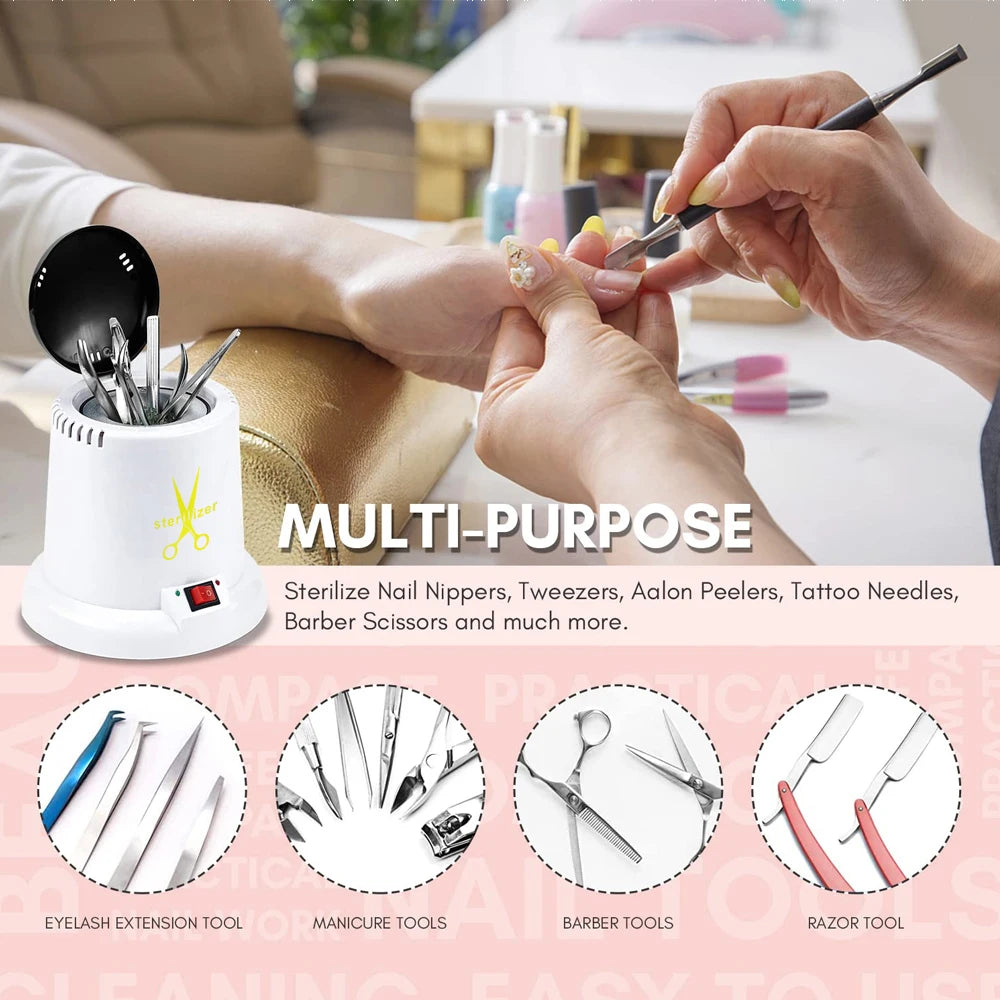 Esterilizador de herramientas para uñas para máquina de esterilización de herramientas de metal para arte de uñas, suministradores de esterilizadores de alta temperatura para salón de manicura