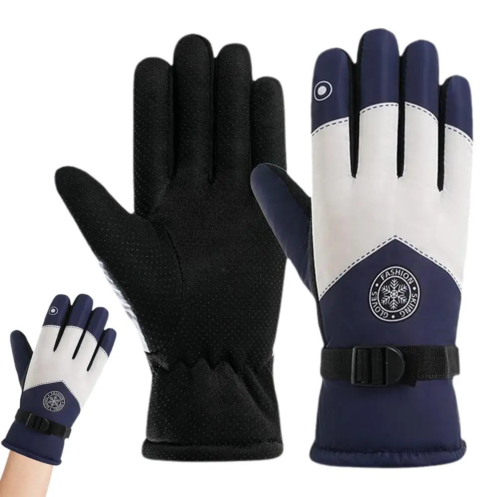 Guantes de esquí, guantes de nieve multifuncionales con pantalla táctil, guantes de nieve cálidos a prueba de viento, guantes cálidos de invierno para esquí y ciclismo para mujeres y