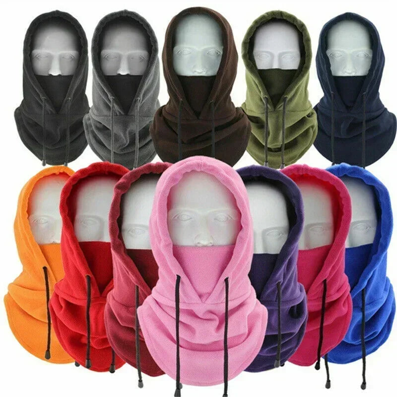 Winter Balaclava Hooded Scarf Face Mask- Warm Neck Gaiter with Hood for Outdoor Activities Cycling Sports