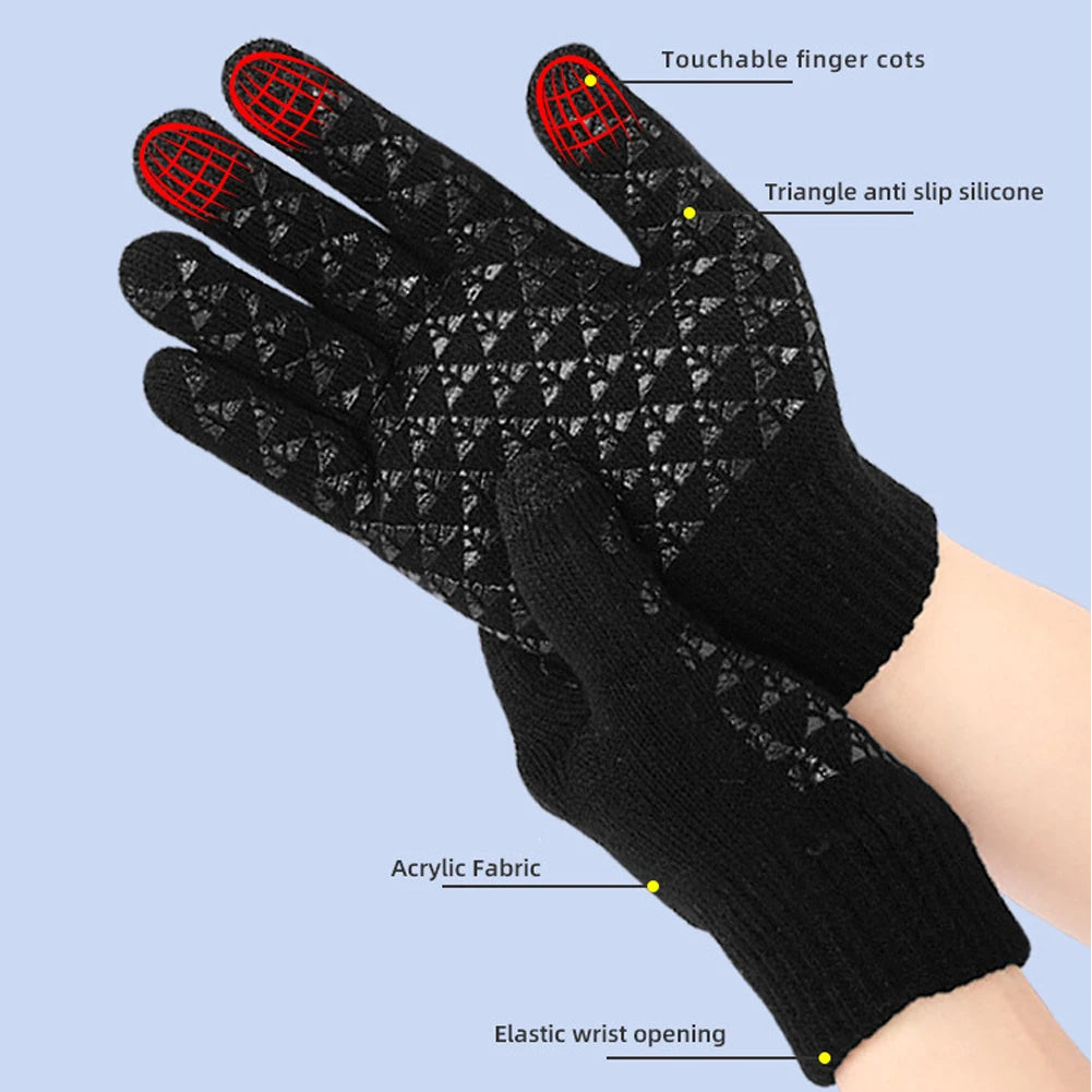 Guantes con Calefacción Eléctrica Guantes Cálidos de Invierno USB Pantalla Táctil Moto Snowboard Ciclismo Calientamanos para Conducir Esquiar