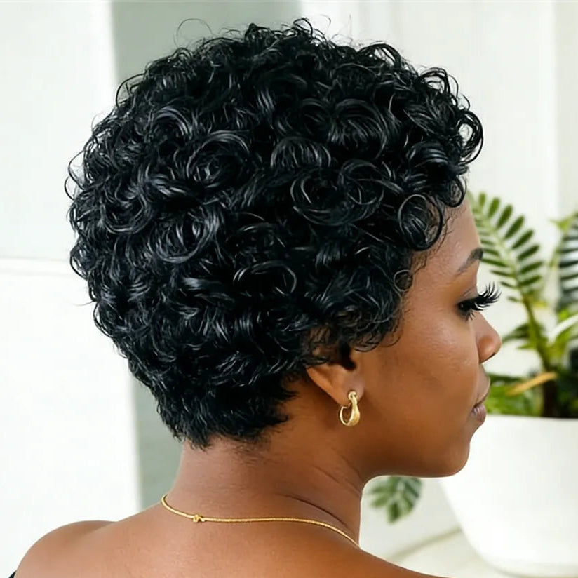 Peluca Pixie Rizada Afro de 4"