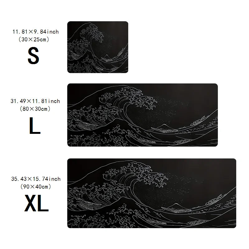 Alfombrilla de ratón Black Sea Gaming, base de goma antideslizante de 2 mm, 31,49 x 11,81 pulgadas, alfombrilla de ratón extendida, diseñada para la oficina de gamers