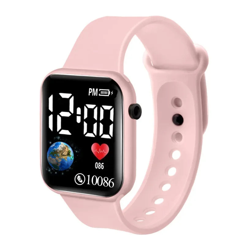YIKAZE Kids Watches LED Digital Kids Watch Silicone Strap Cartoon Electronic Wristwatch Sports Clock for Boys and Girls Gifts