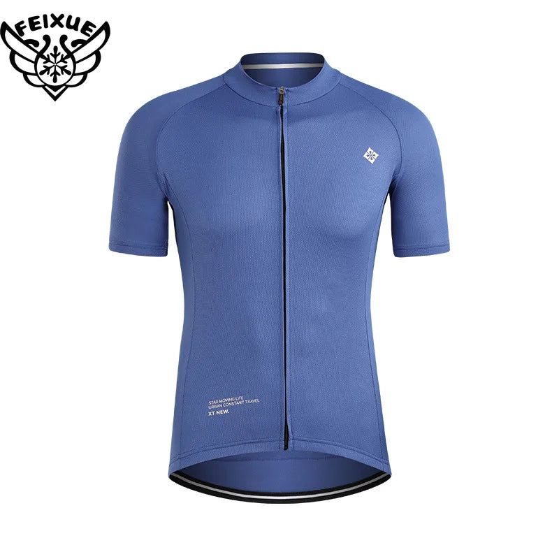 Maillot de Ciclismo para Hombre Transpirable Ropa de Bicicleta Sólido con Bolsillos Camiseta Superior de Ciclismo para Hombres Ropa de Ciclismo de Montaña