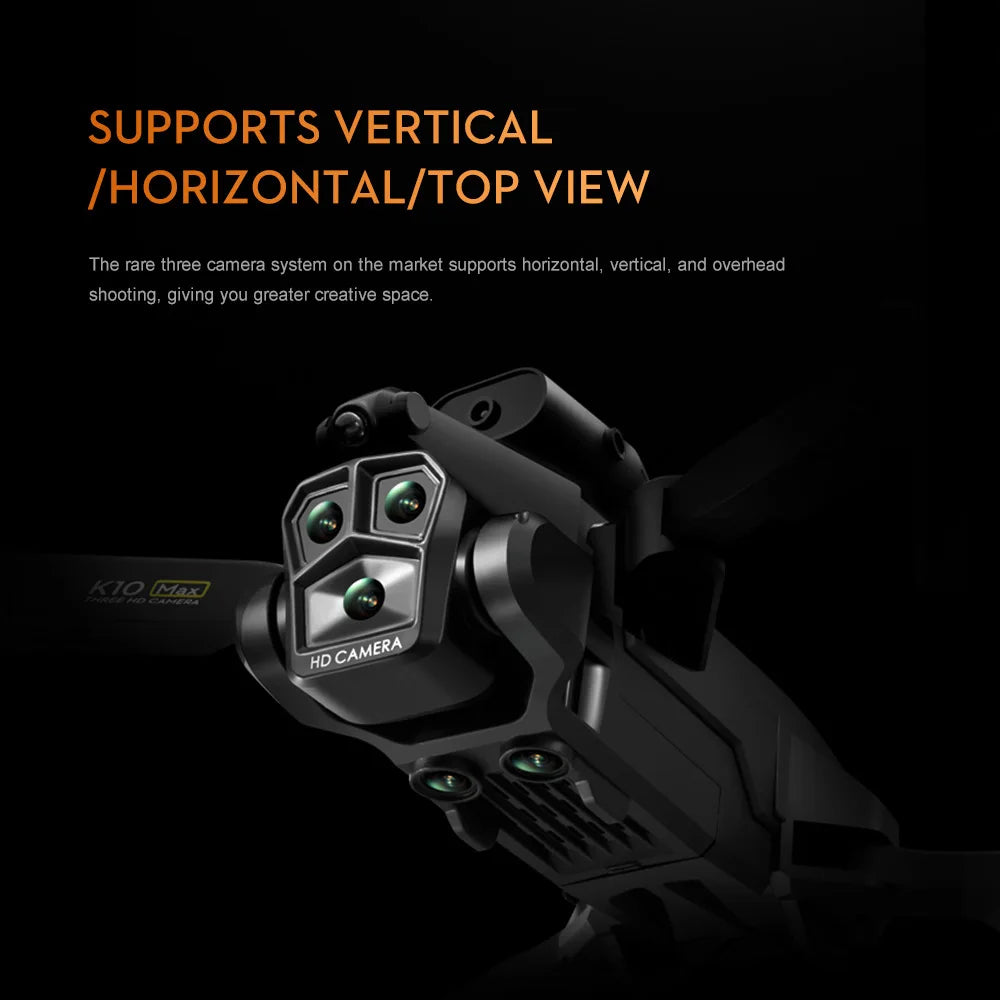 New Carbon Fiber Drone Triple HD Camera Aerial  OAS Remote Control Aircraft Optical Flow Quadcopter Kid Gifts