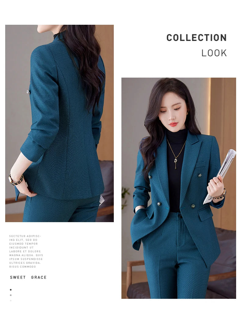 Women's Professional Suit Pantsuits, Highest Temperament to Make You Unique, Autumn and Winter Fashion, New