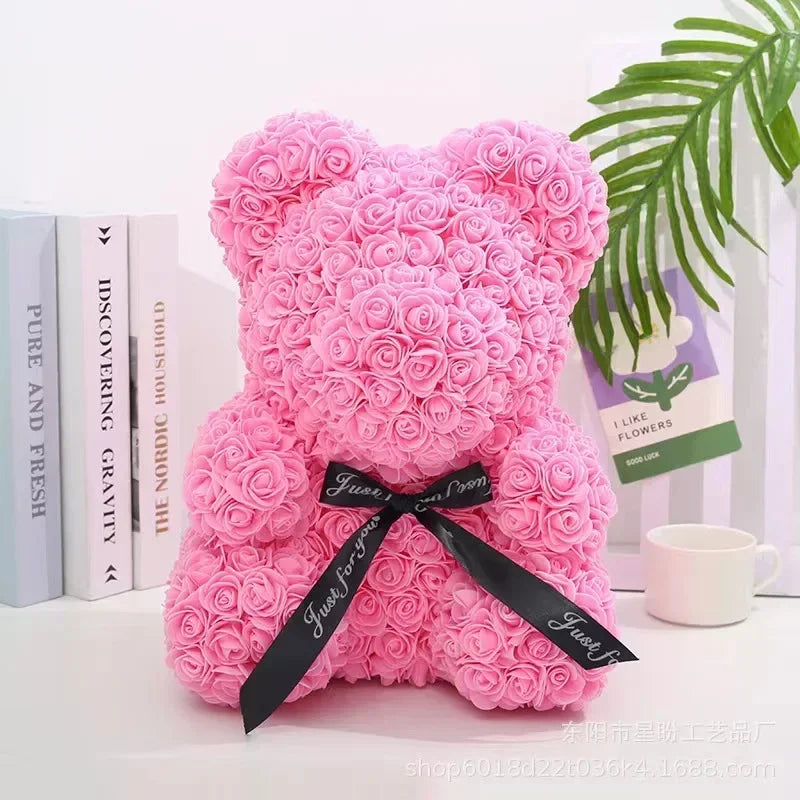 Oso de Rosas Artificiales de Regalo