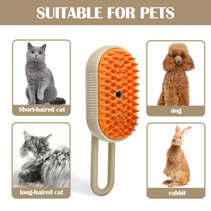 3-in-1 Steam Cat Brush