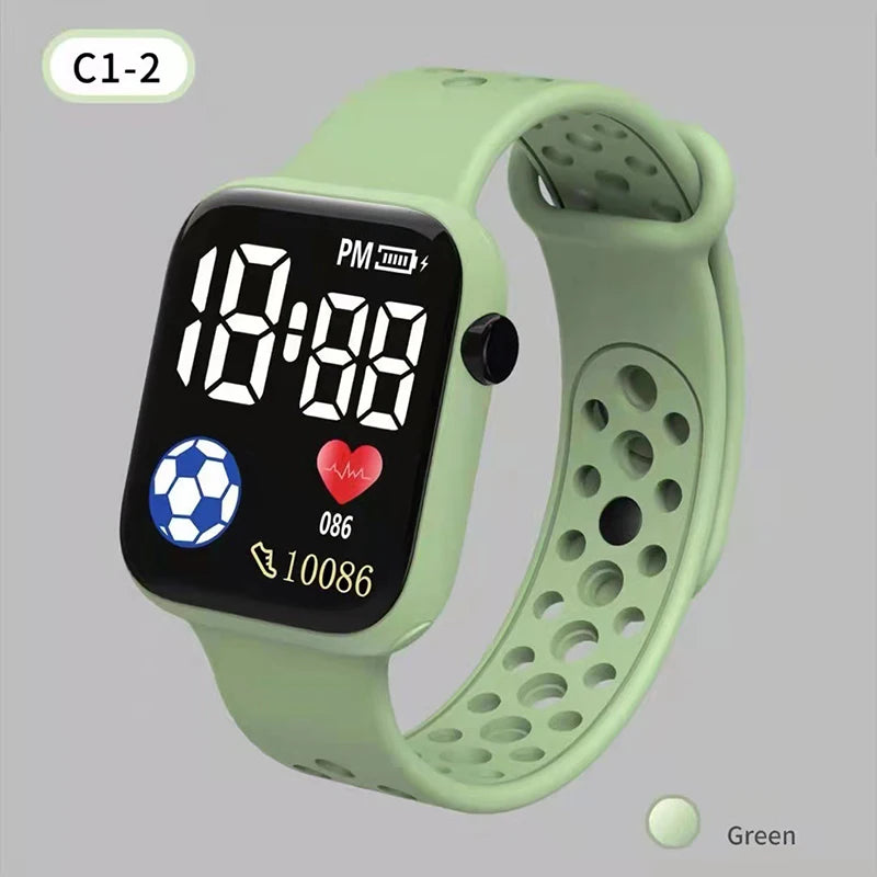 LED Digital Watch For Kids Boys Sports Waterproof Watches Girls Silicone Digital Watch Casual Childrens Electronic Reloj