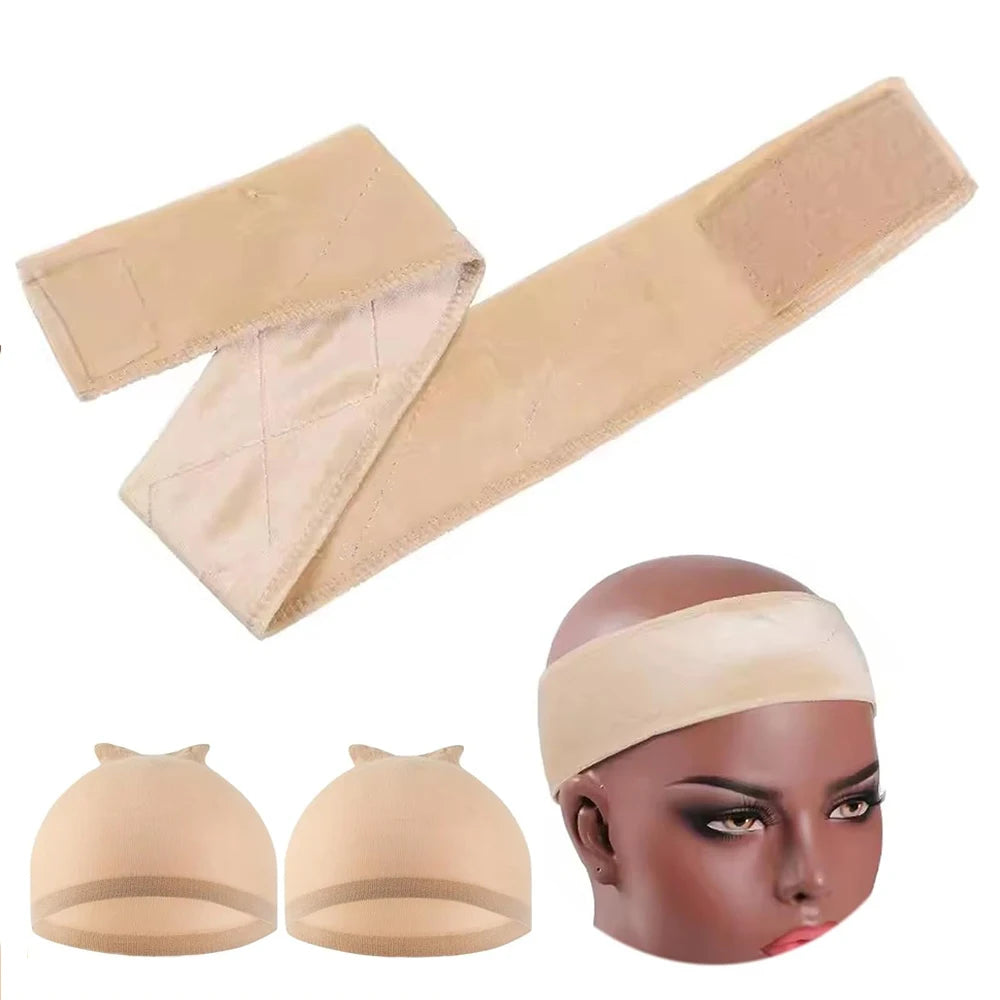 Wig Grip Bands and Dome Mesh Wig Caps for Keeping Wigs in Place Stocking Wig Caps for Women Christmas&Winter Gifts
