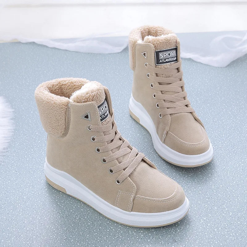 Platform Fur Winter Sneakers