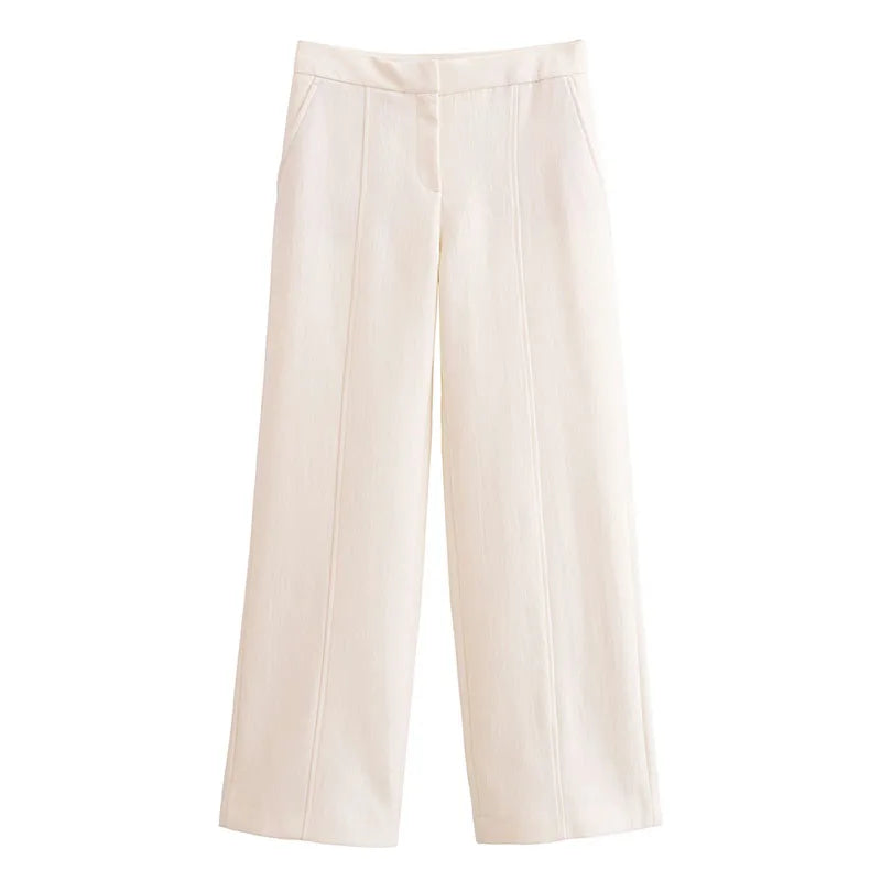 HipSeam High Waisted Pants Sets Women Summer Short Sleeve Double Breasted Blazer Pocket Trousers Women Outfit