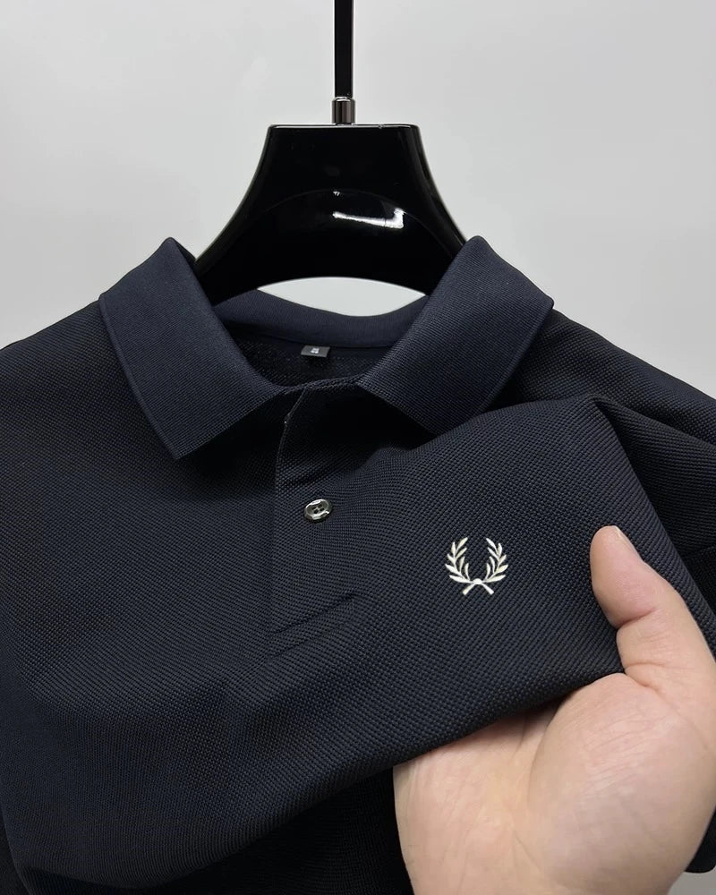 Luxury brand 100% cotton short sleeve men's polo shirt summer high-end fashion classic embroidery business casual golf T-shirt