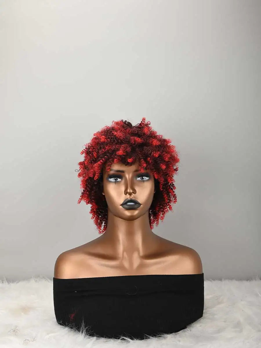 Curly Wig Afro Wigs For Women Short Curly Wigs For Women Kinky Curly Wig With Bangs Natural Hair Wigs For Women