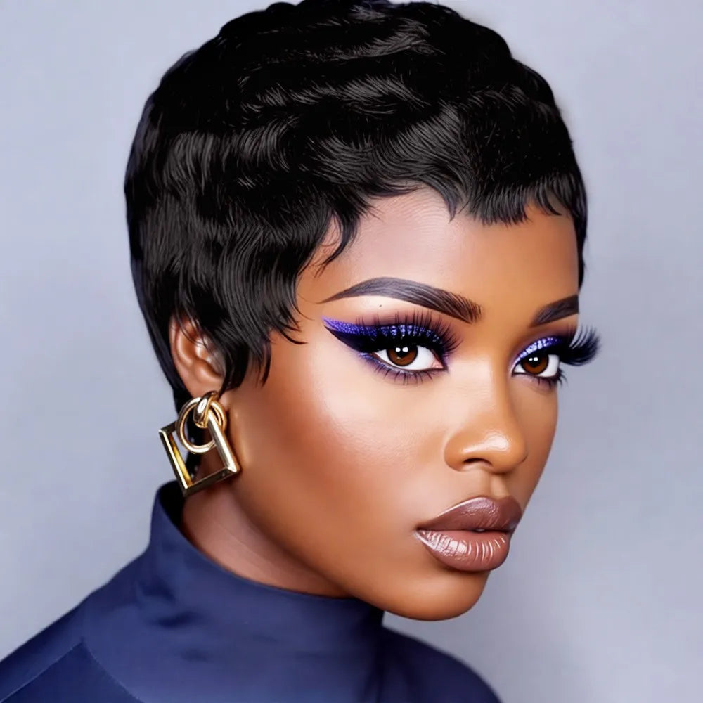 Straight Pixie Human Hair Wig