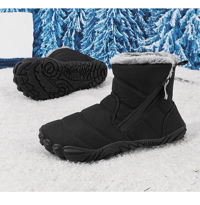 Winter Snow Boots Children's Shoes For Boys Girls Warm Plush Ankle Boots Outdoor Waterproof Anti Slip Kids Cotton Shoes Fashion