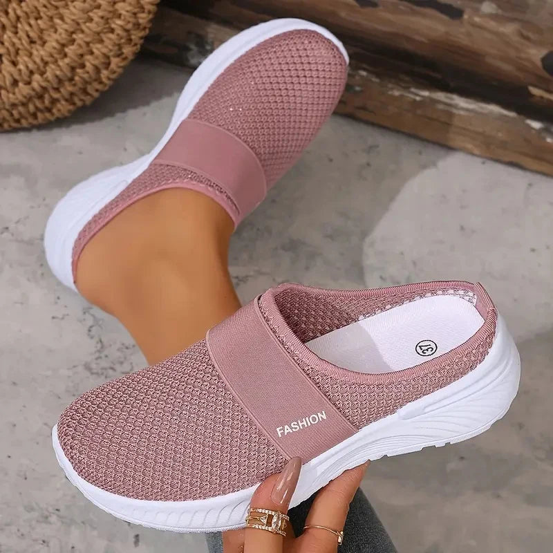 New Women Mesh Walking Breathable Slip on Comfortable Casual Shoes Working Flats Outdoor Lazy Sneakers Women Zapatos De Mujer
