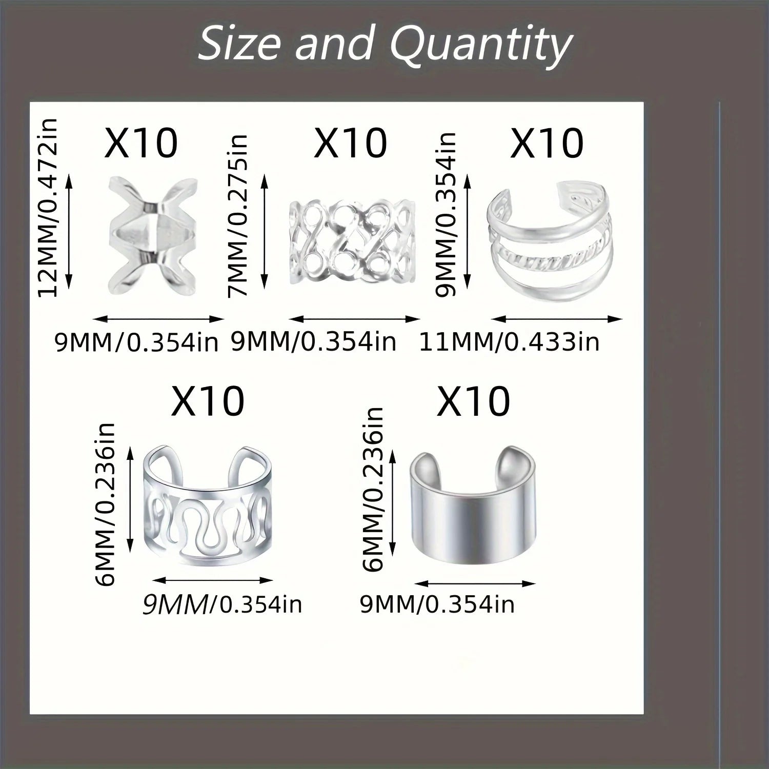 Set de Joyas para Trenzas (50 Piezas)