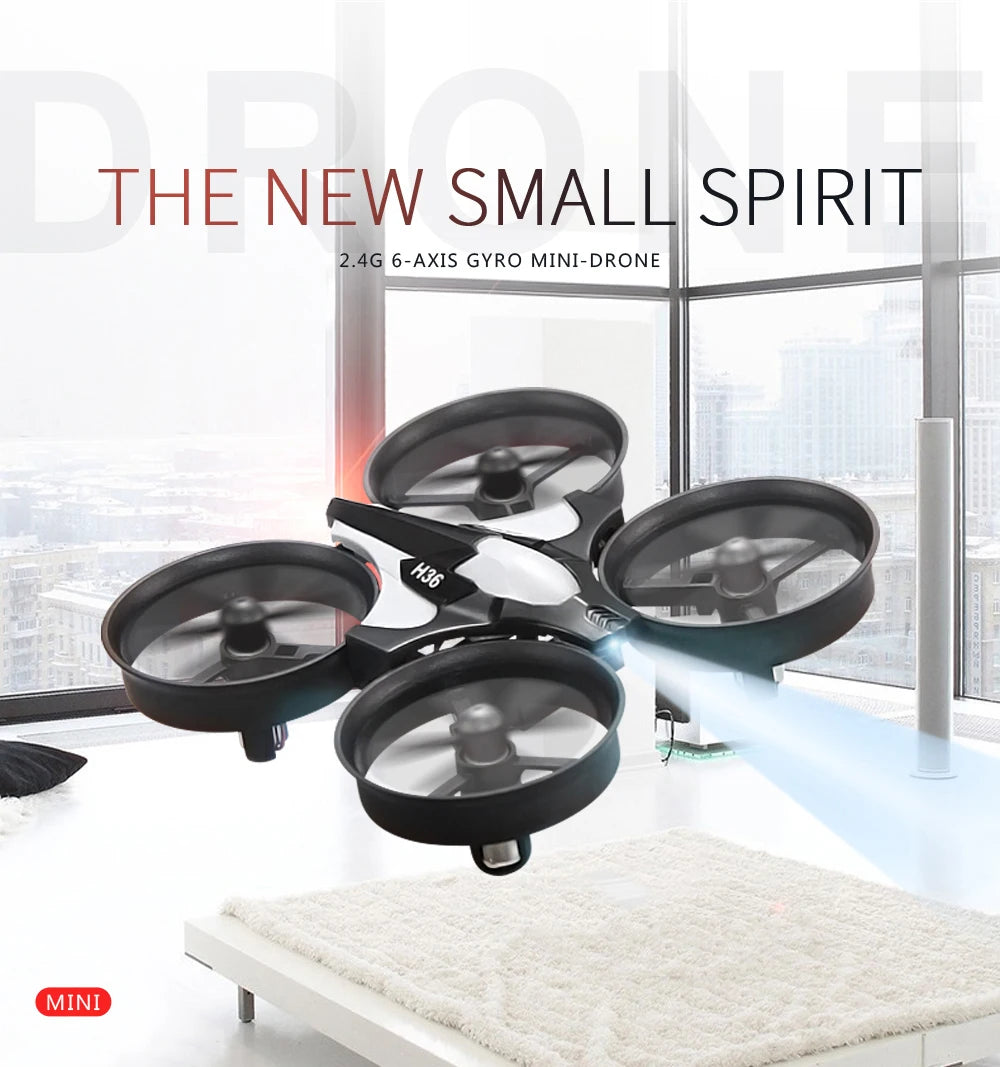 H36 Mini Dron 6 ejes sin cabeza FPV Drones Helicóptero de control remoto de bolsillo Avión RC Dron Quadcopter Juguetes Regalo de Navidad para niños