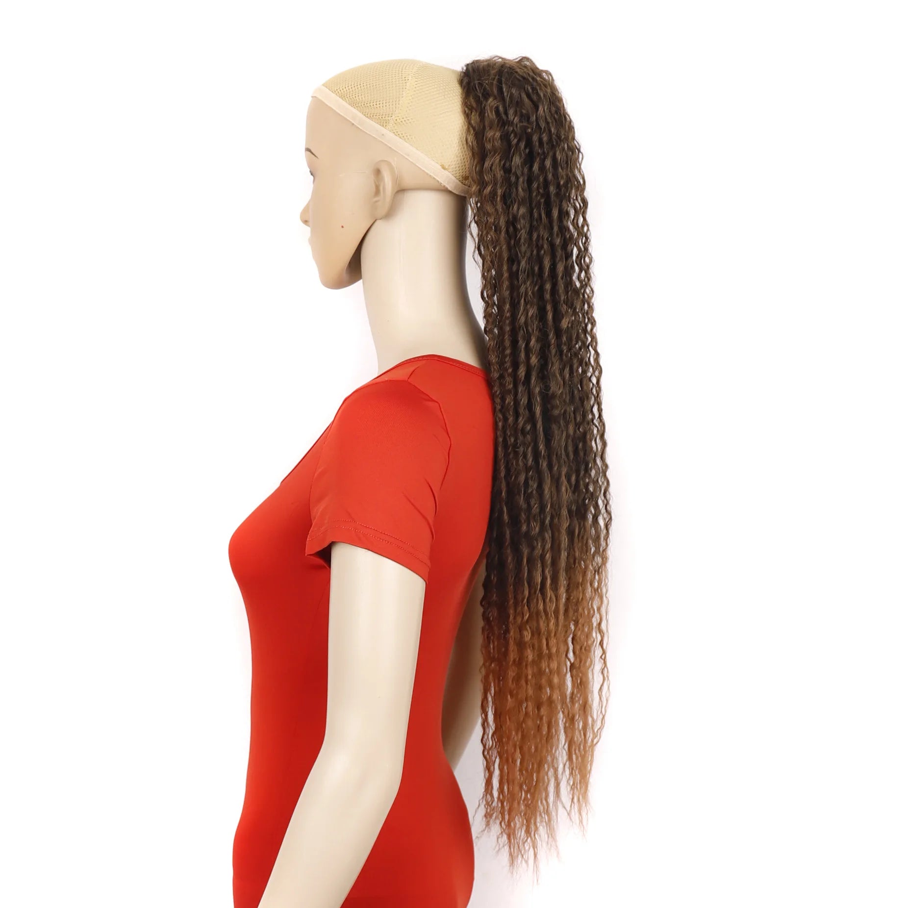 Long Afro Kinky Curly Drawstring Ponytail, Heat-resistant Synthetic Hair, Voluminous Style for Parties & Photoshoots