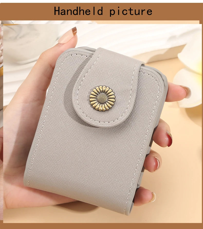 Makeup bag small women's portable makeup box with mirror mouth red envelope storage bag mini women's bag