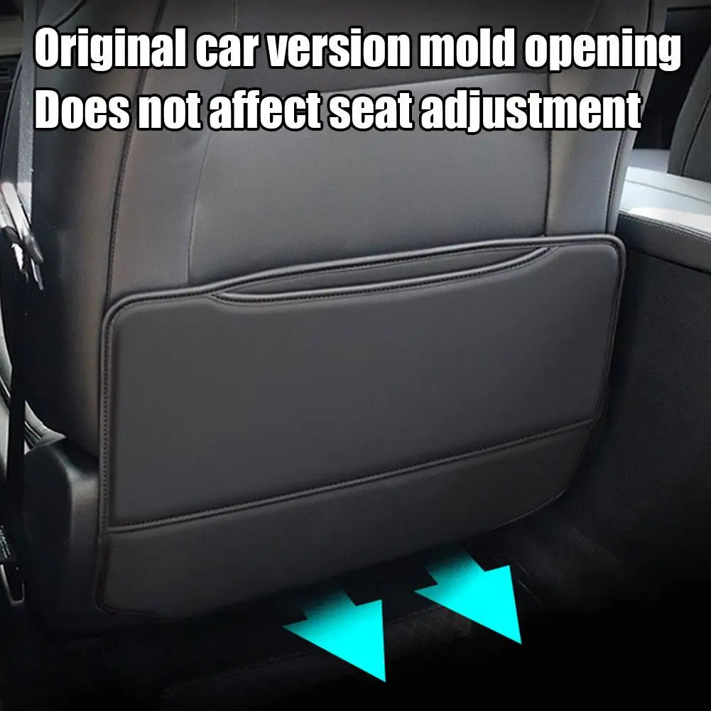 Protector de asiento de coche de alta calidad para niños, protector de respaldo de asiento de coche de cuero PU, protector de asiento de coche para niños, alfombrilla antideslizante para asiento trasero de coche
