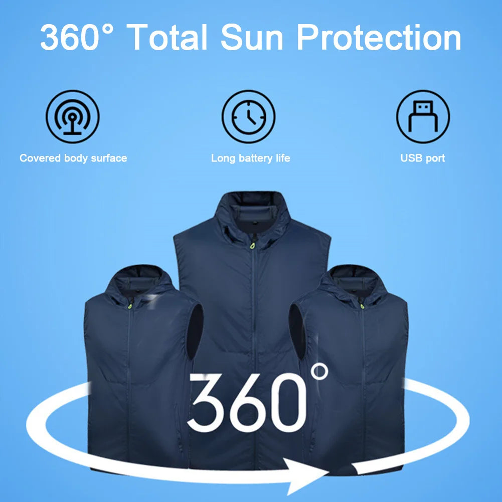 Summer Cool Vest for Men Women Cooling Vest Cooling Work Clothes for High Temperature Work Fishing Vest