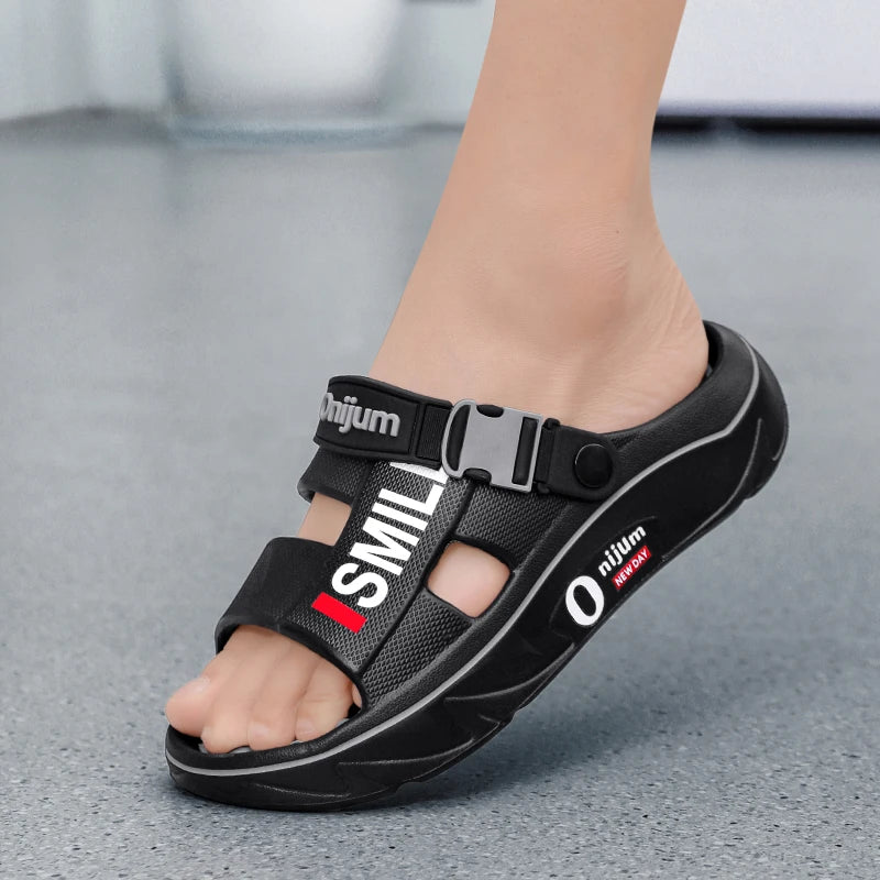 New Men's Massage Slippers Indoor Outdoor Sandals Beach Comfortable Soft Slides Clogs Casual Shoes Men Women Home Slippers